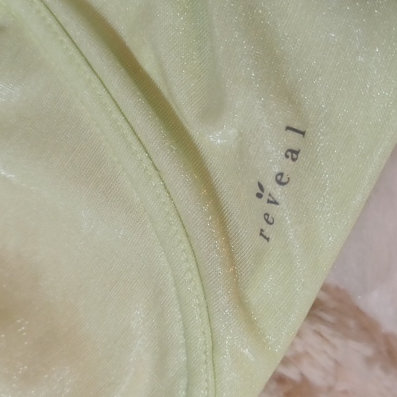 Reveal Shimmery Sheer Lime Green Lingerie Bra Size 32G - Picture 2 of 5